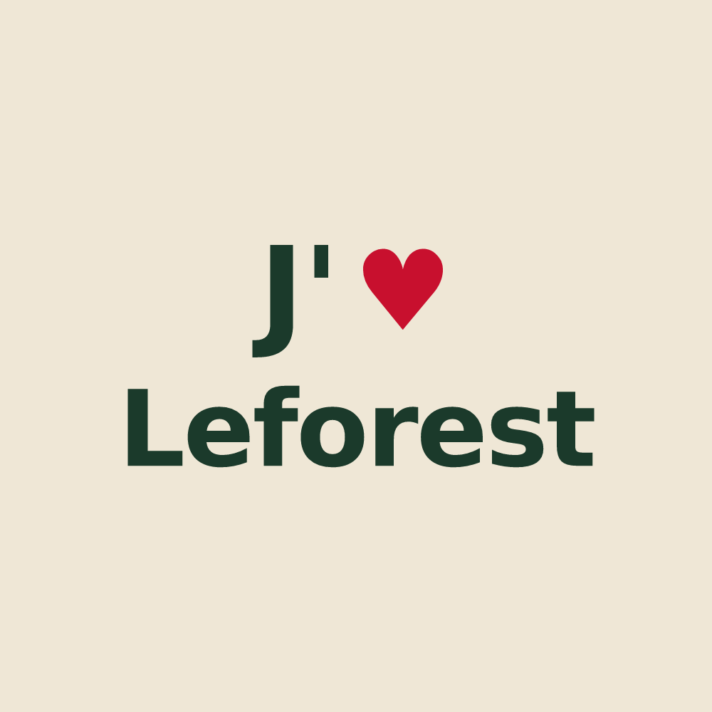 Tote bag personnalisé Leforest — design J'aime Leforest