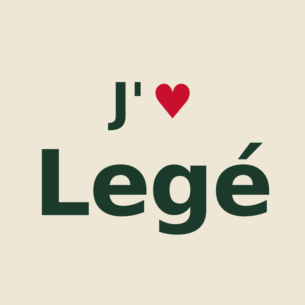 Tote bag personnalisé Legé — design J'aime Legé