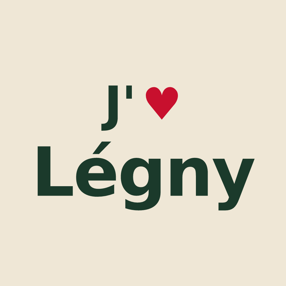 Tote bag personnalisé Légny — design J'aime Légny