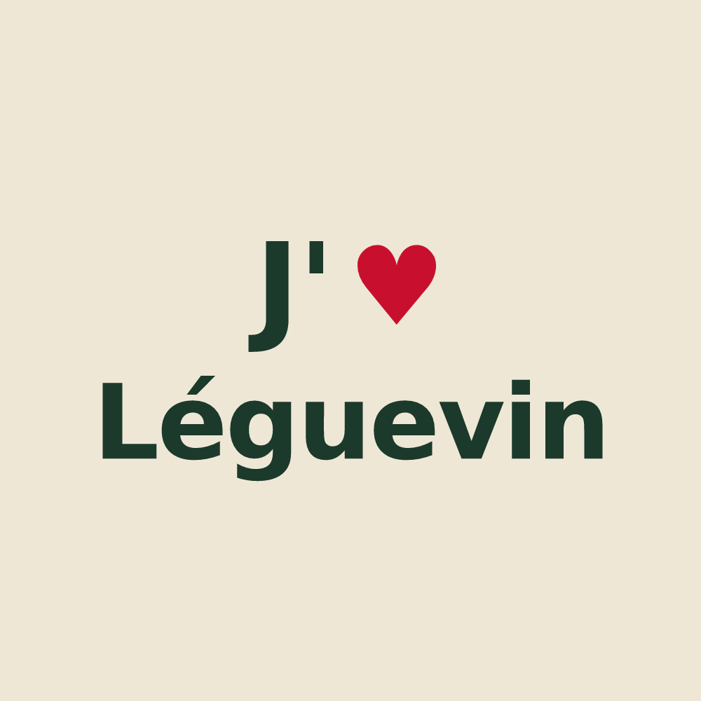 Tote bag personnalisé Léguevin — design J'aime Léguevin