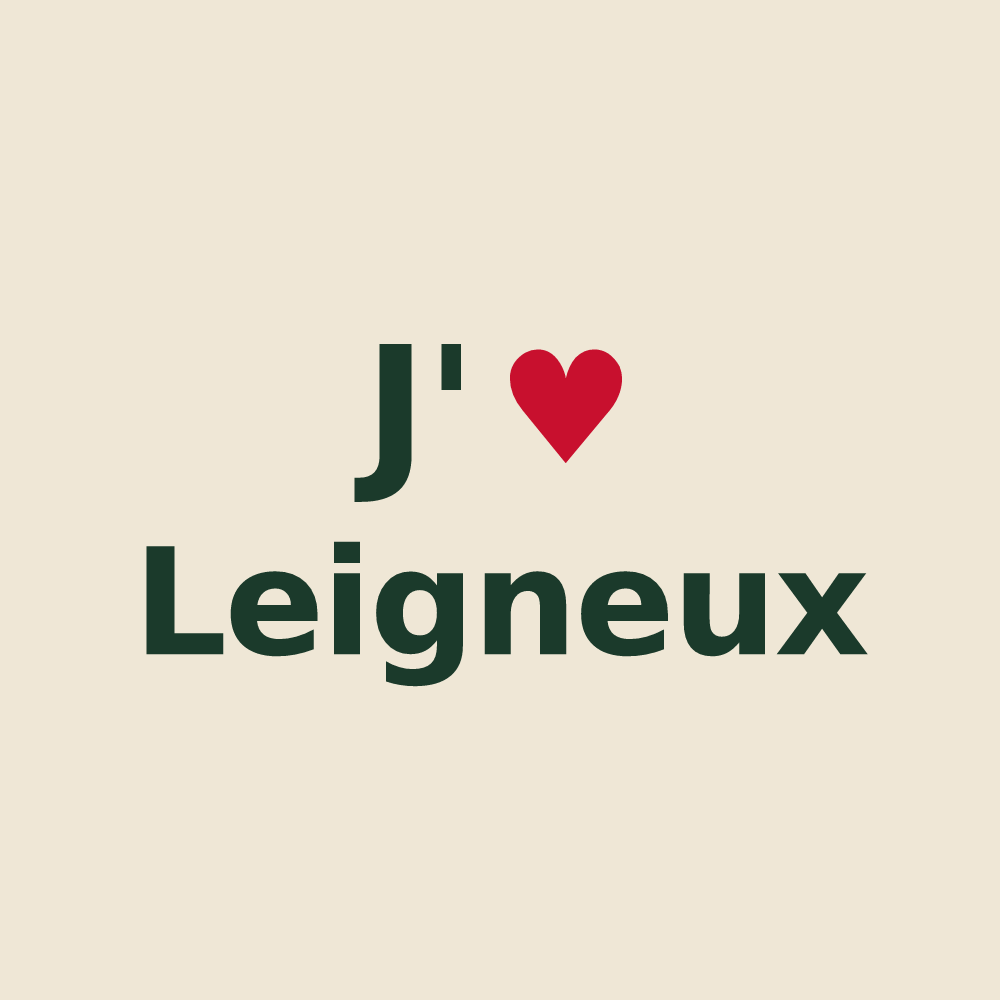 Tote bag personnalisé Leigneux — design J'aime Leigneux