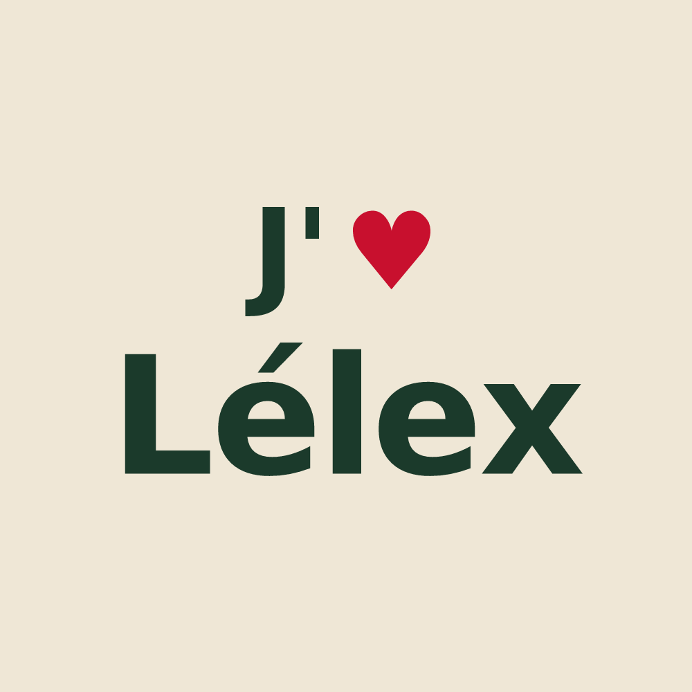 Tote bag personnalisé Lélex — design J'aime Lélex