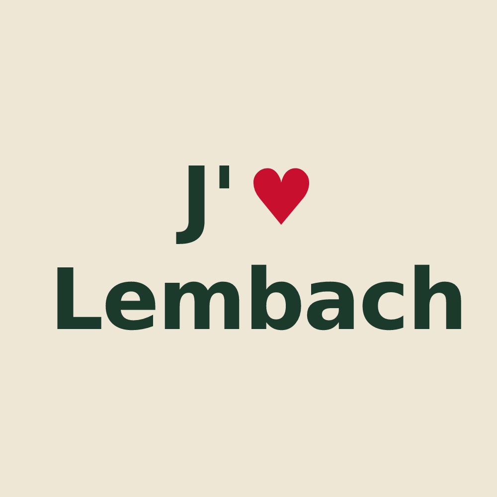 Tote bag personnalisé Lembach — design J'aime Lembach