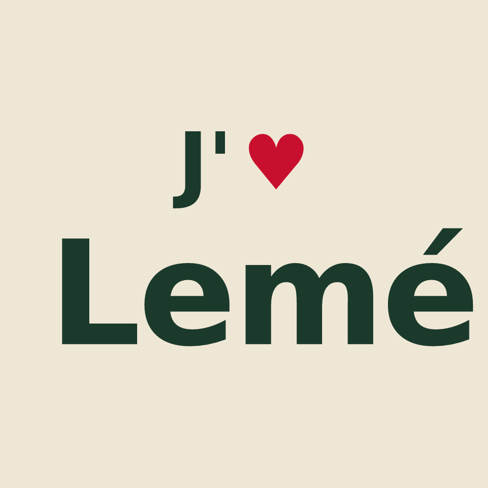 Tote bag personnalisé Lemé — design J'aime Lemé