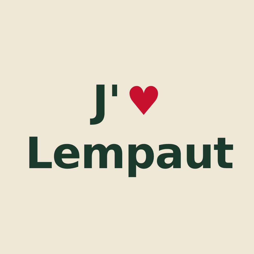 Tote bag personnalisé Lempaut — design J'aime Lempaut