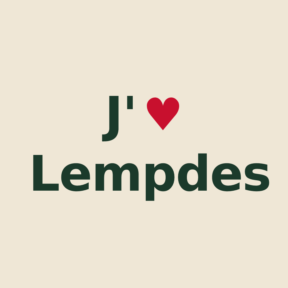 Tote bag personnalisé Lempdes — design J'aime Lempdes