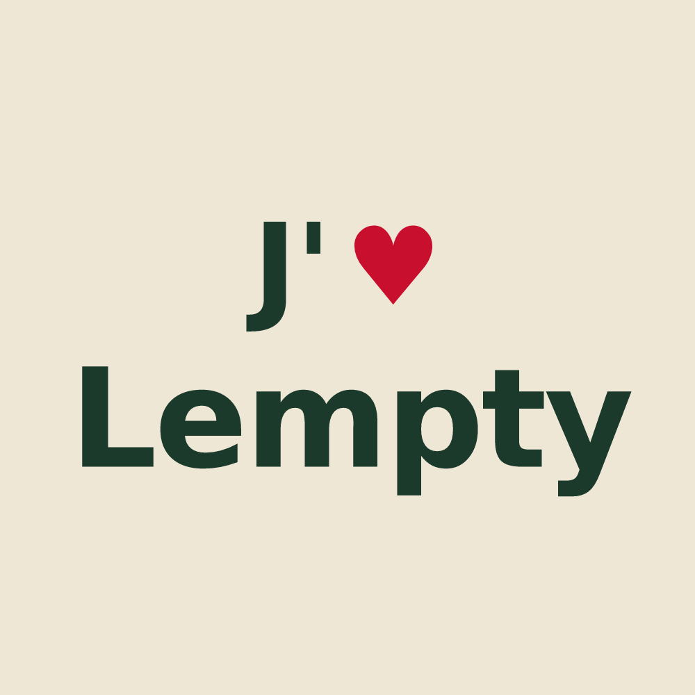 Tote bag personnalisé Lempty — design J'aime Lempty