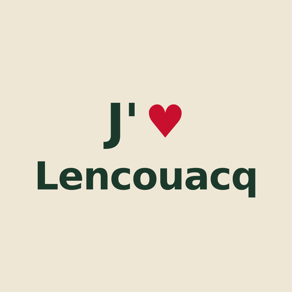 Tote bag personnalisé Lencouacq — design J'aime Lencouacq