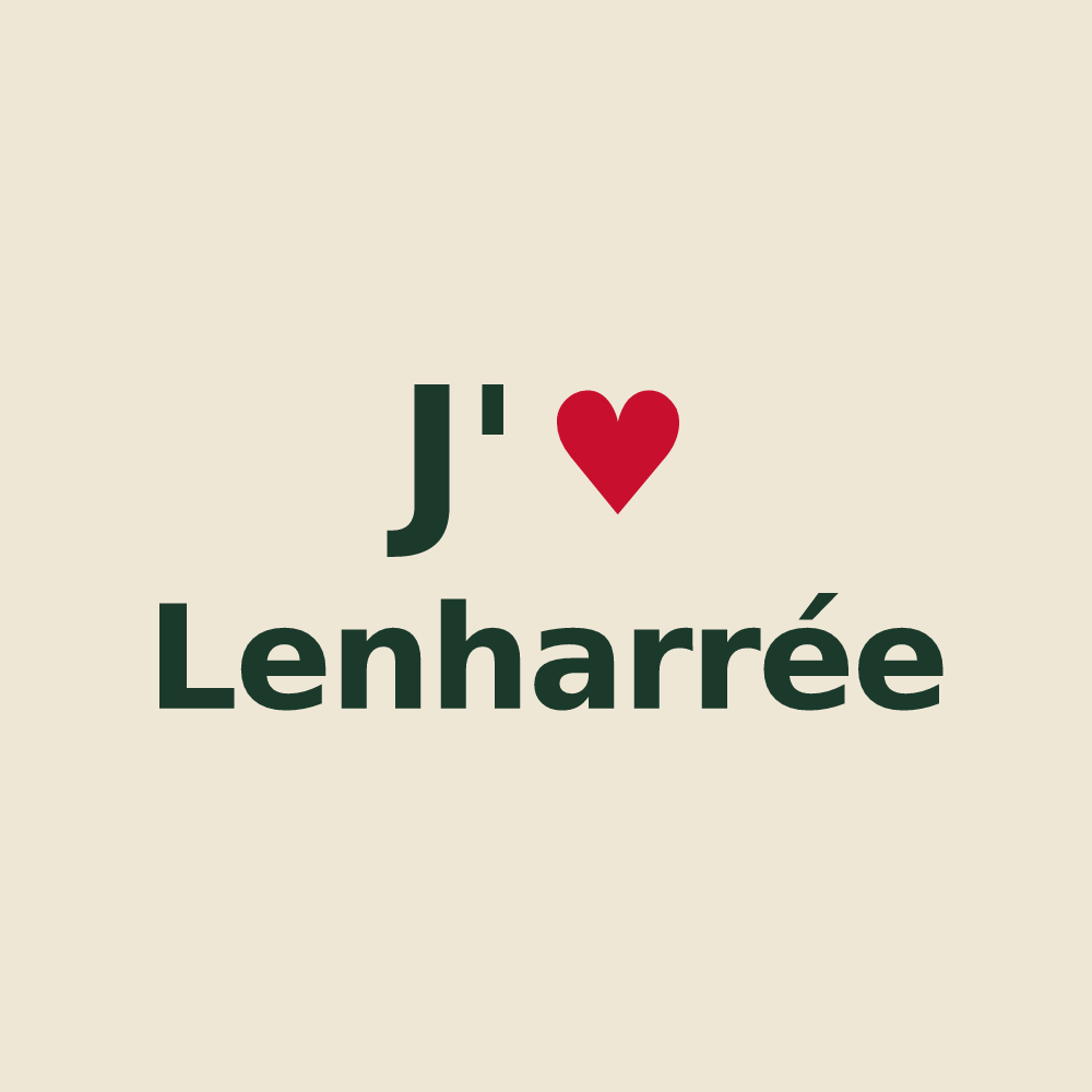 Tote bag personnalisé Lenharrée — design J'aime Lenharrée