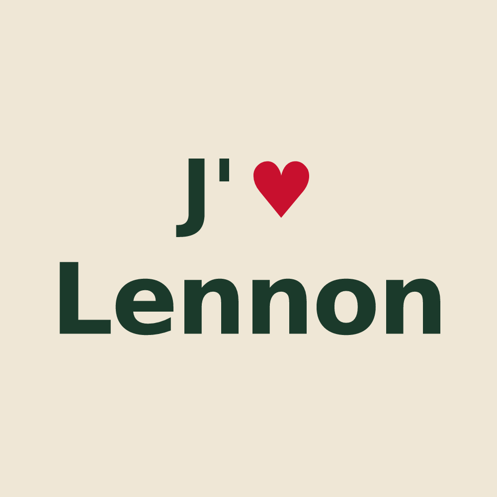 Tote bag personnalisé Lennon — design J'aime Lennon