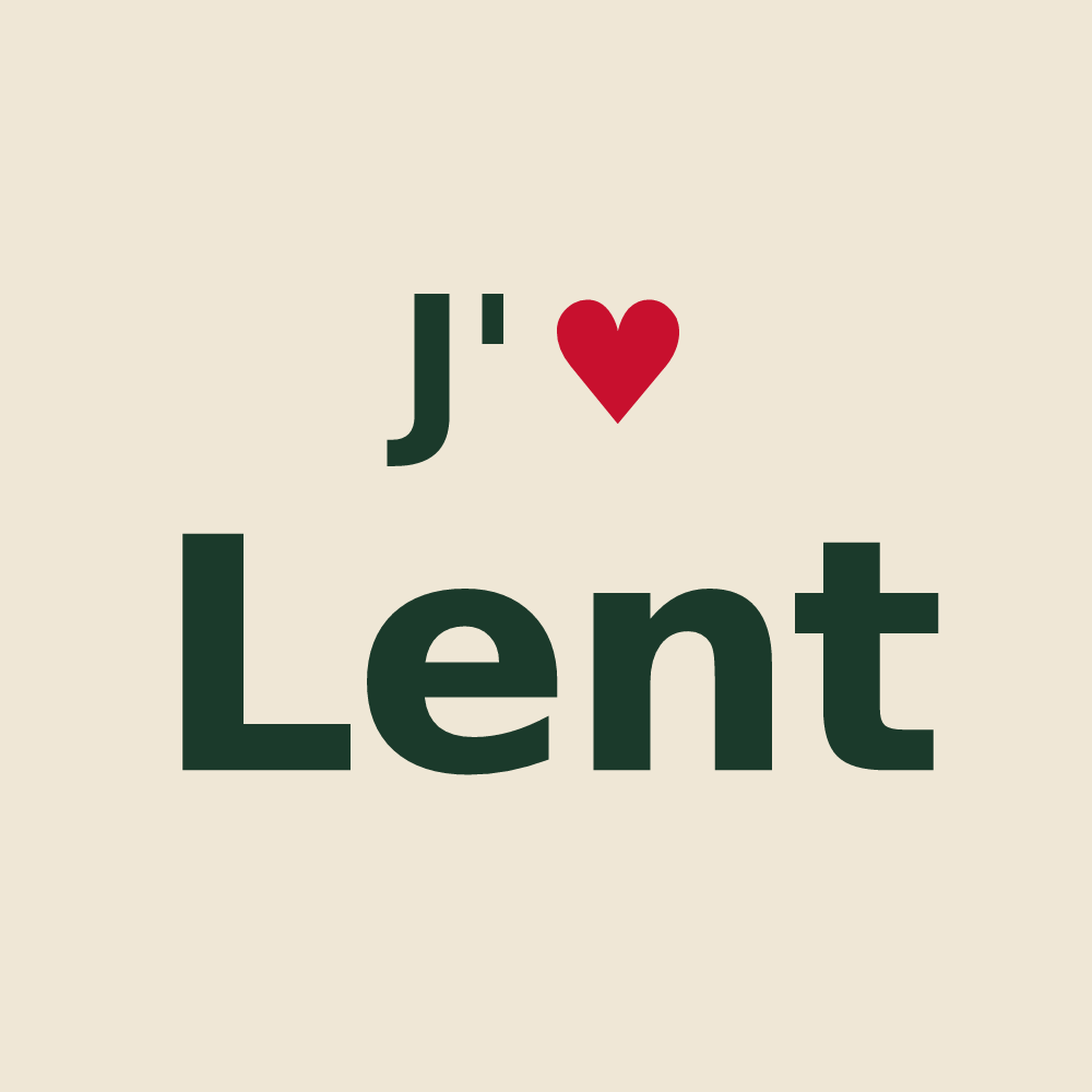 Tote bag personnalisé Lent — design J'aime Lent