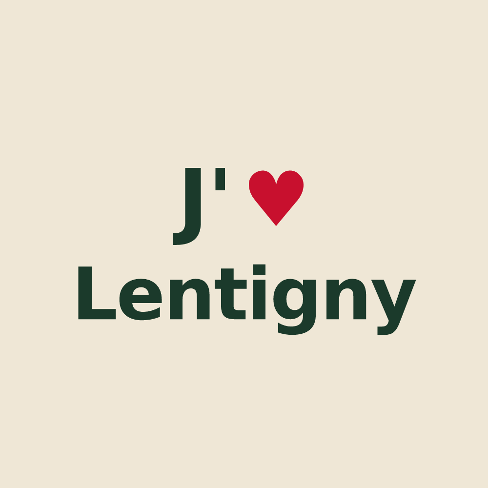 Tote bag personnalisé Lentigny — design J'aime Lentigny