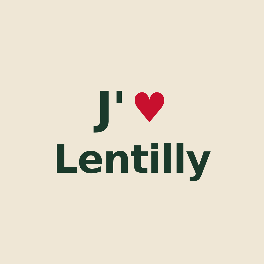 Tote bag personnalisé Lentilly — design J'aime Lentilly