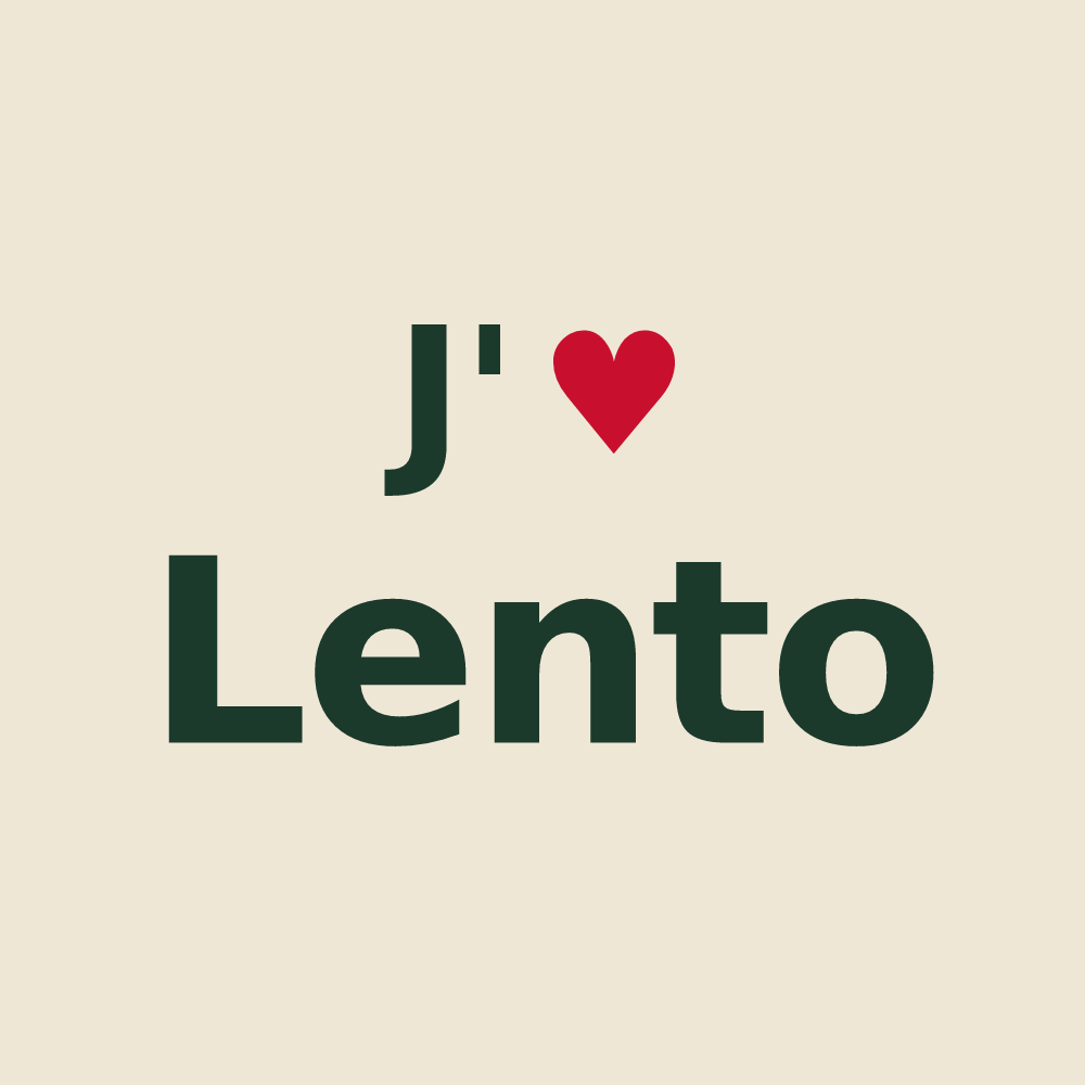 Tote bag personnalisé Lento — design J'aime Lento