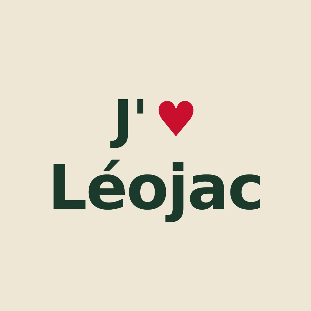 Tote bag personnalisé Léojac — design J'aime Léojac