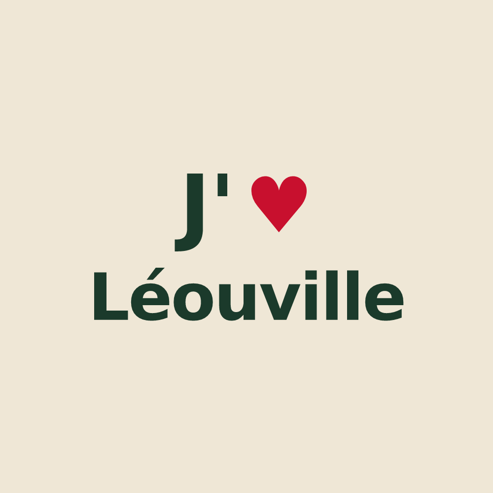 Tote bag personnalisé Léouville — design J'aime Léouville