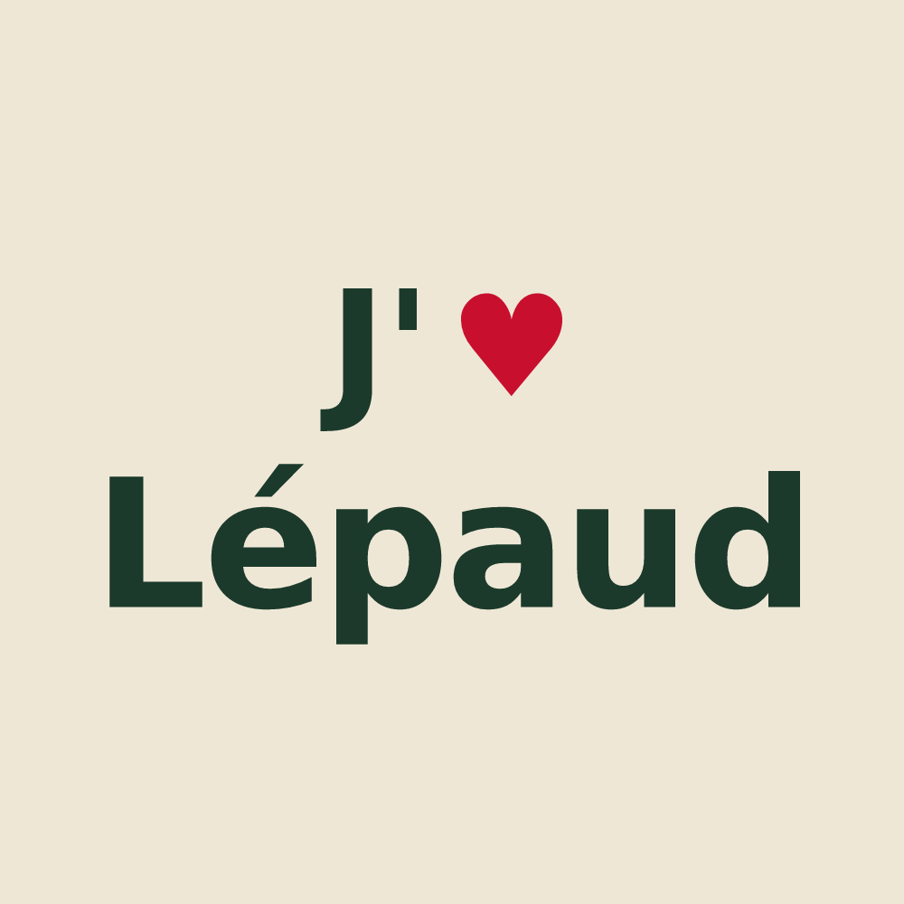 Tote bag personnalisé Lépaud — design J'aime Lépaud