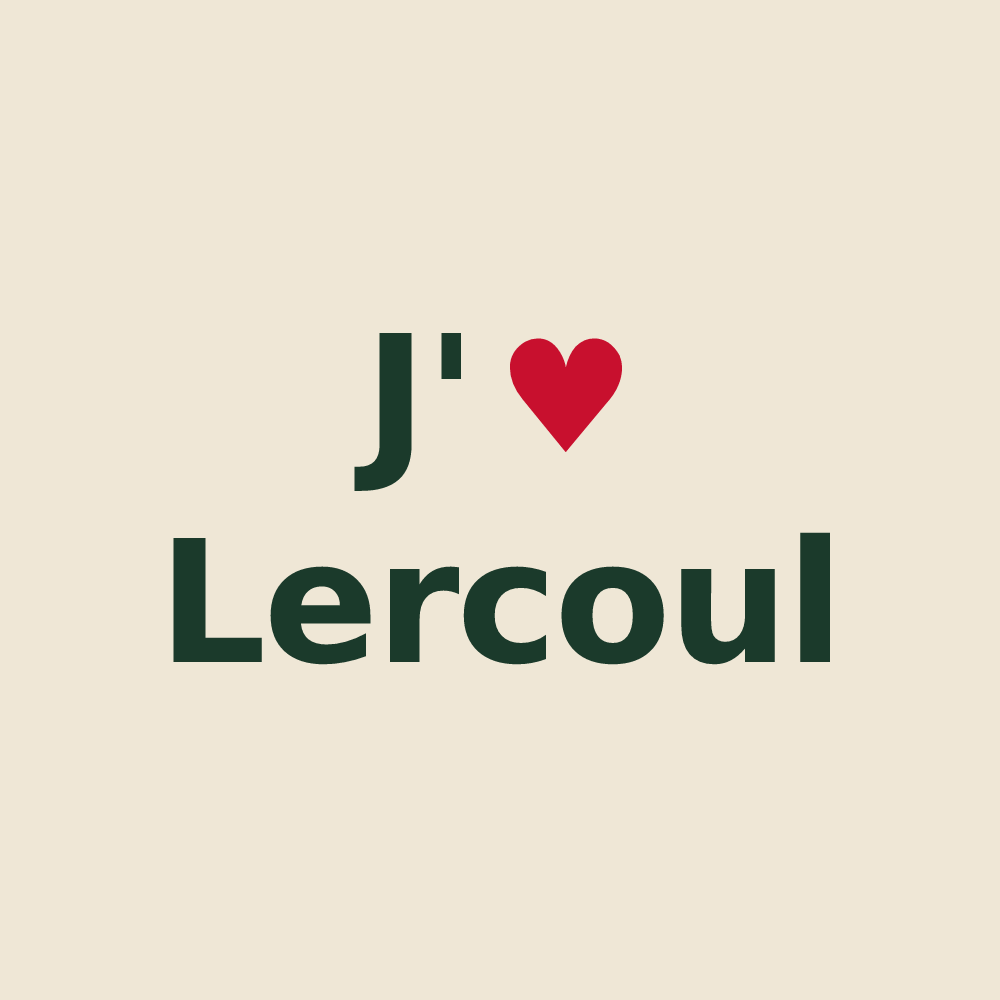Tote bag personnalisé Lercoul — design J'aime Lercoul