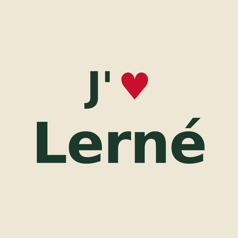 Tote bag personnalisé Lerné — design J'aime Lerné