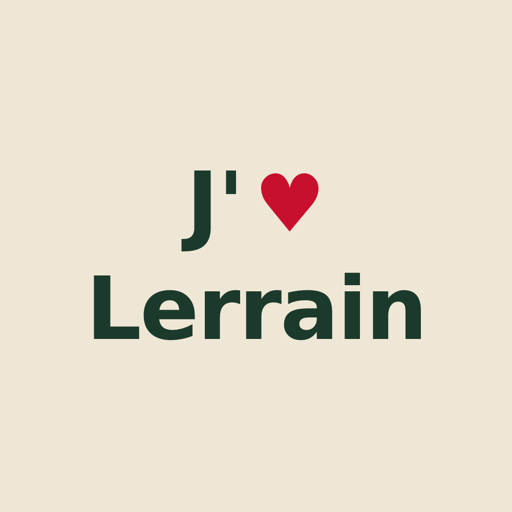 Tote bag personnalisé Lerrain — design J'aime Lerrain