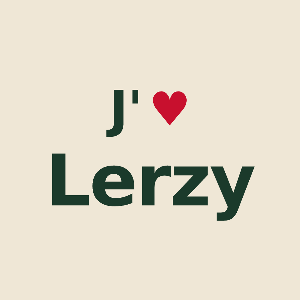 Tote bag personnalisé Lerzy — design J'aime Lerzy