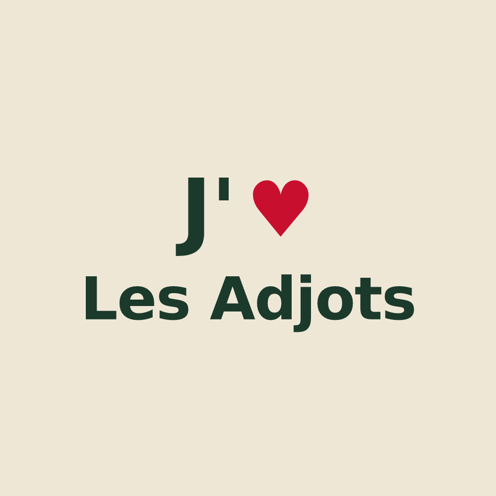 Tote bag personnalisé Les Adjots — design J'aime Les Adjots