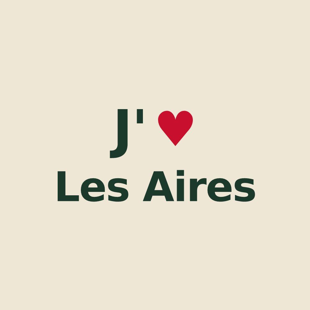 Tote bag personnalisé Les Aires — design J'aime Les Aires
