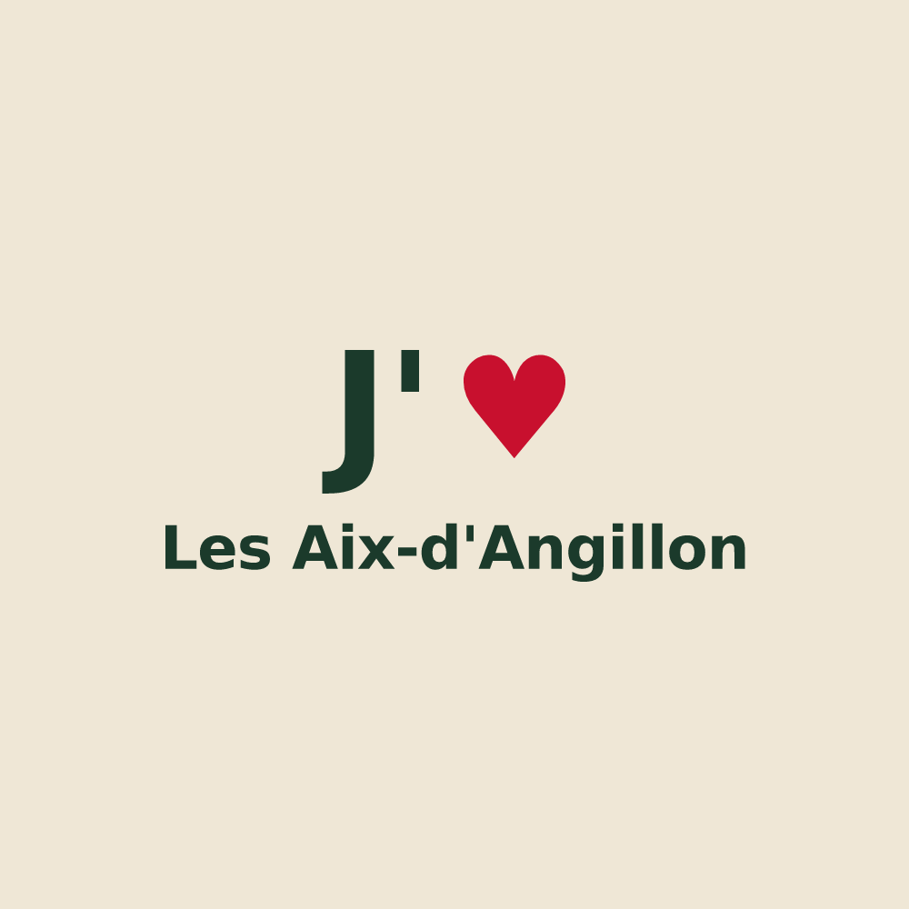 Tote bag personnalisé Les Aix-d'Angillon — design J'aime Les Aix-d'Angillon