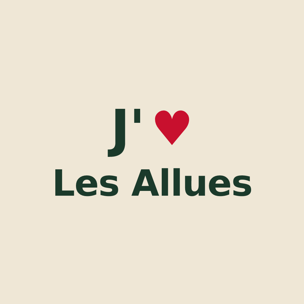 Tote bag personnalisé Les Allues — design J'aime Les Allues