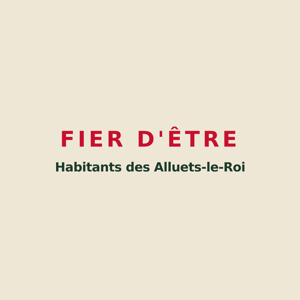 Tote bag « Fier d'être Habitants des Alluets-le-Roi » — design pour Les Alluets-le-Roi