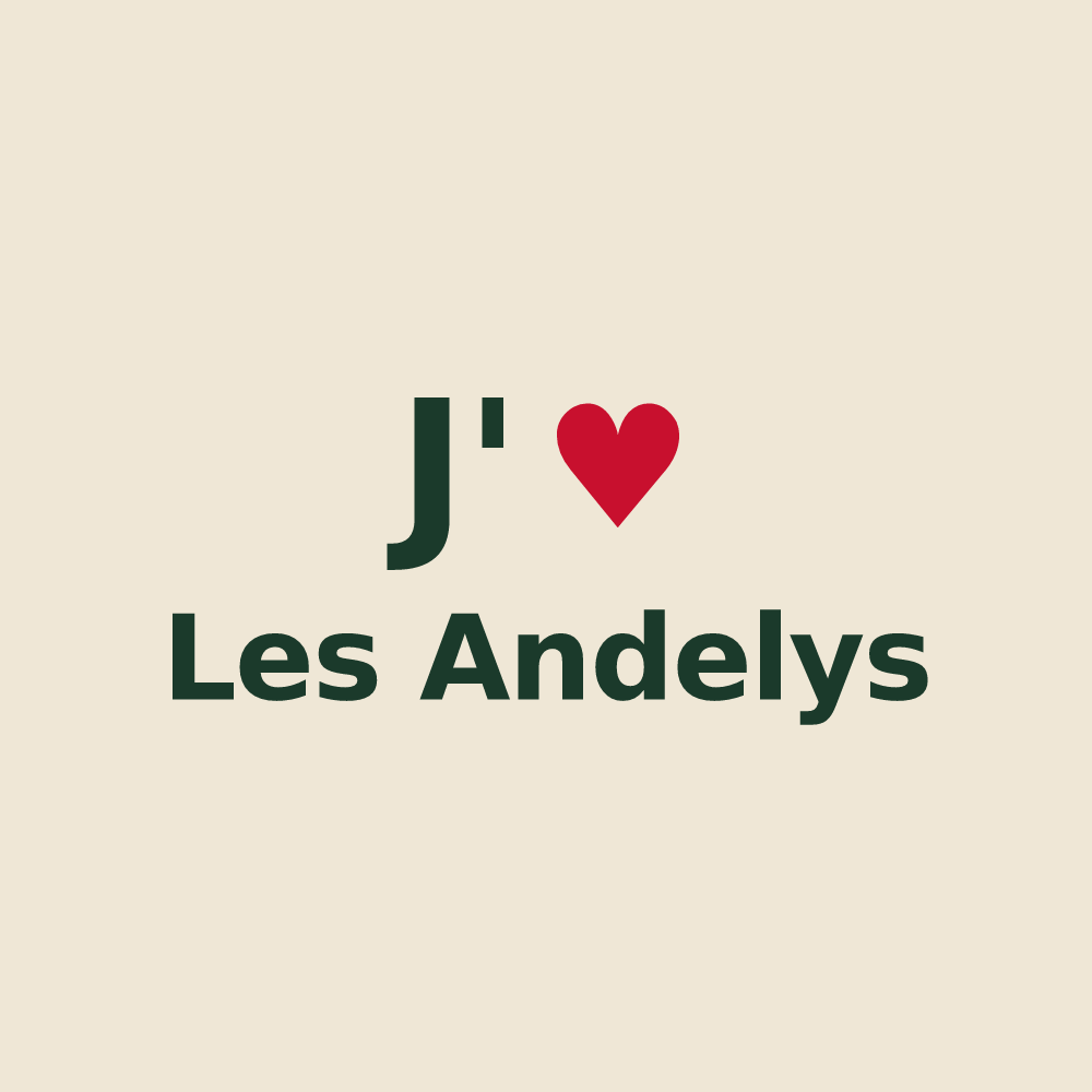 Tote bag personnalisé Les Andelys — design J'aime Les Andelys