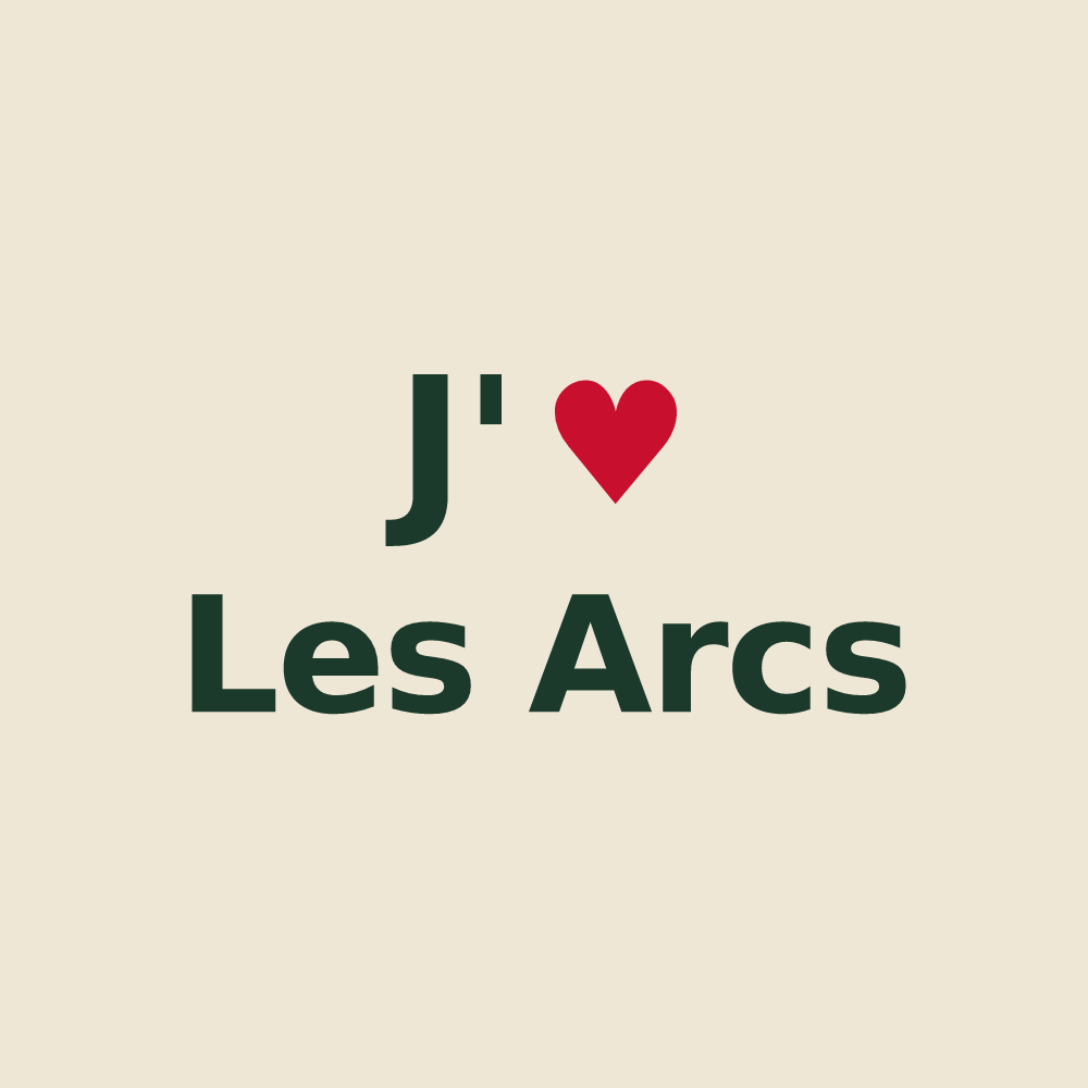 Tote bag personnalisé Les Arcs — design J'aime Les Arcs