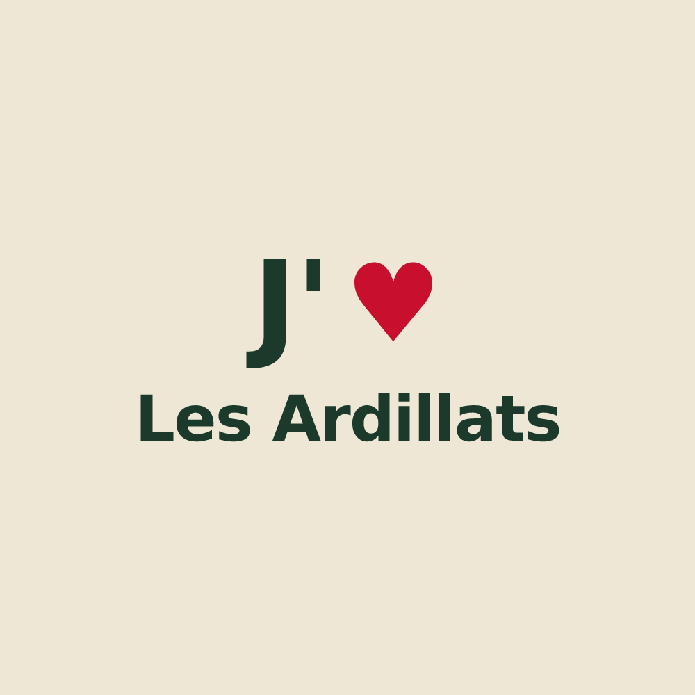 Tote bag personnalisé Les Ardillats — design J'aime Les Ardillats