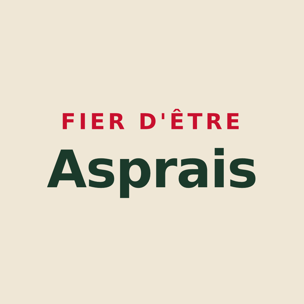 Tote bag « Fier d'être Asprais » — design pour Les Aspres
