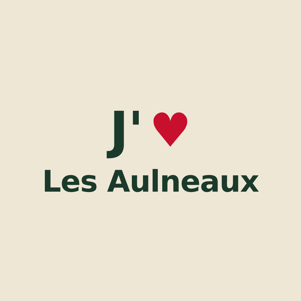 Tote bag personnalisé Les Aulneaux — design J'aime Les Aulneaux