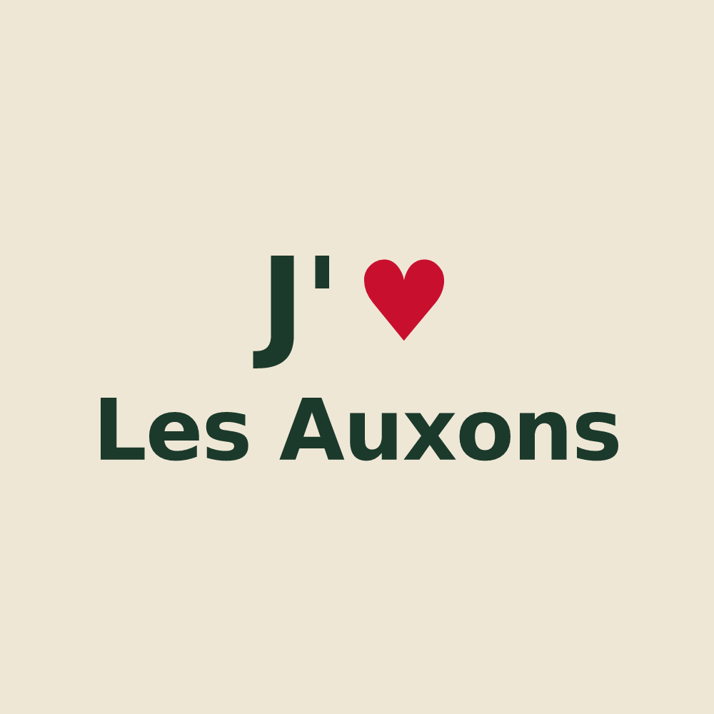 Tote bag personnalisé Les Auxons — design J'aime Les Auxons