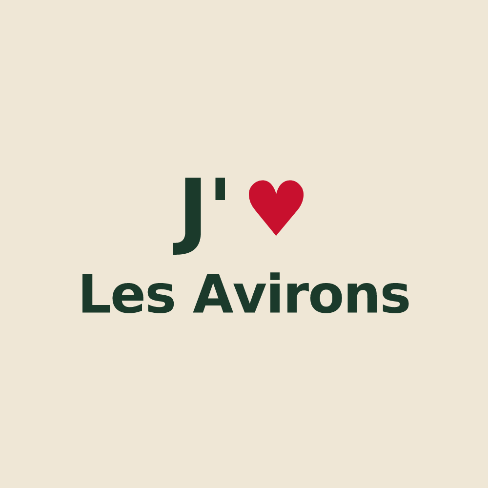 Tote bag personnalisé Les Avirons — design J'aime Les Avirons