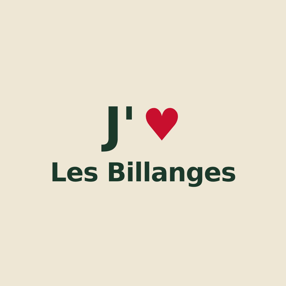 Tote bag personnalisé Les Billanges — design J'aime Les Billanges