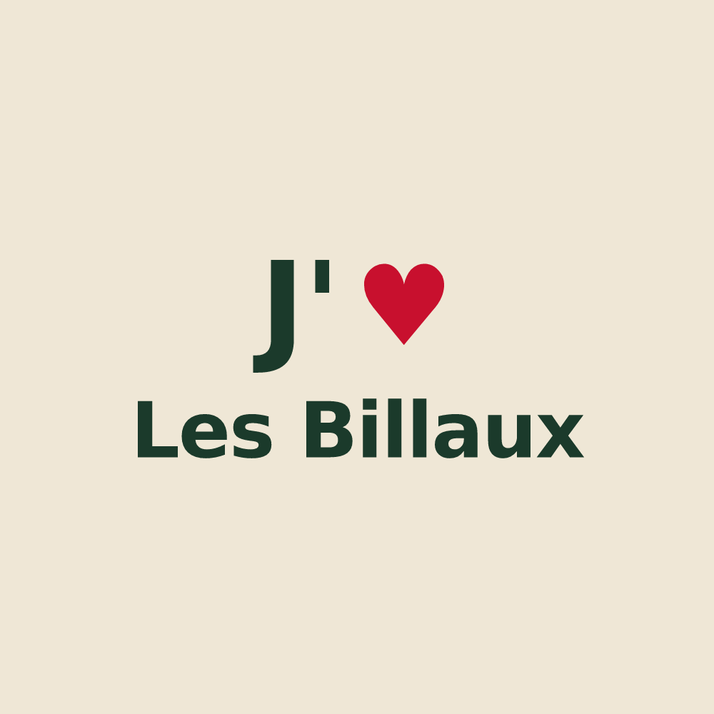 Tote bag personnalisé Les Billaux — design J'aime Les Billaux