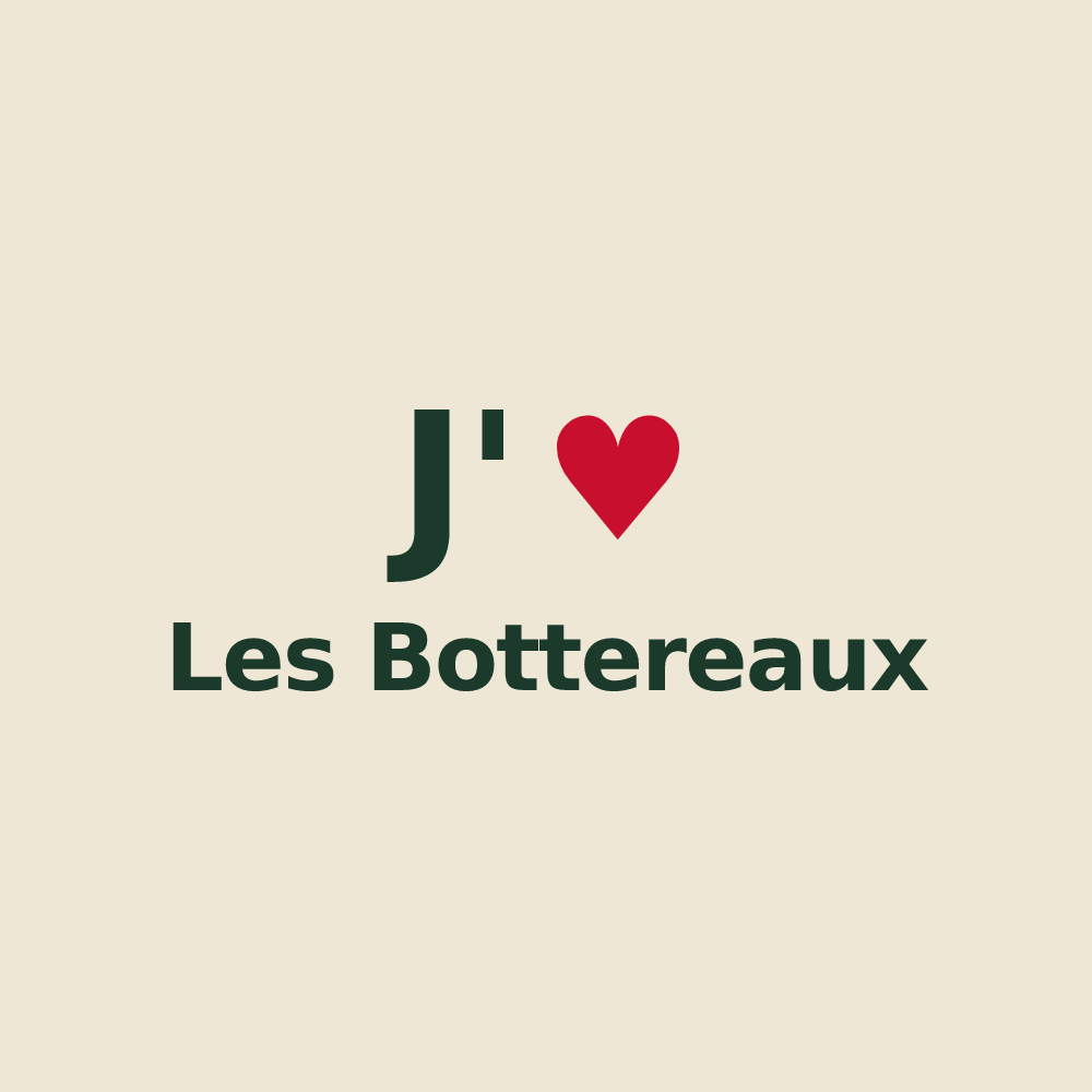 Tote bag personnalisé Les Bottereaux — design J'aime Les Bottereaux