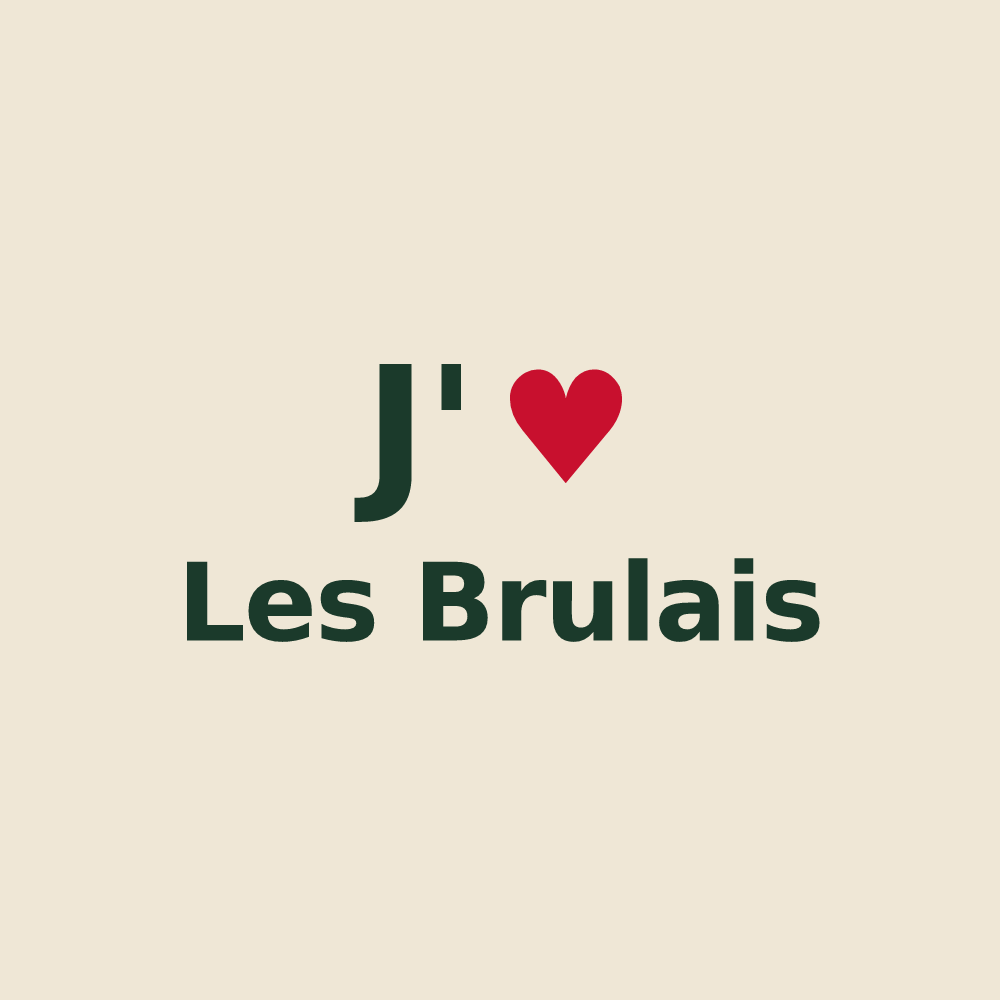 Tote bag personnalisé Les Brulais — design J'aime Les Brulais