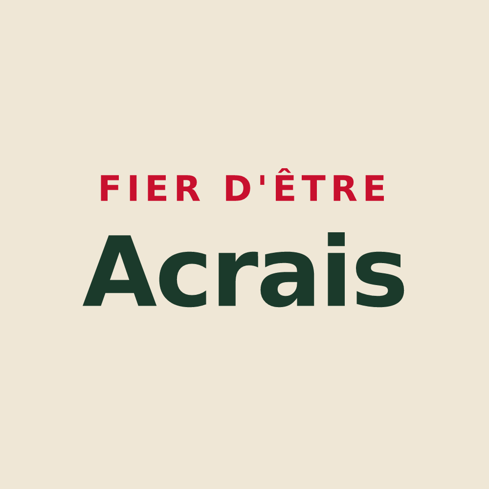 Tote bag « Fier d'être Acrais » — design pour Les Cent-Acres