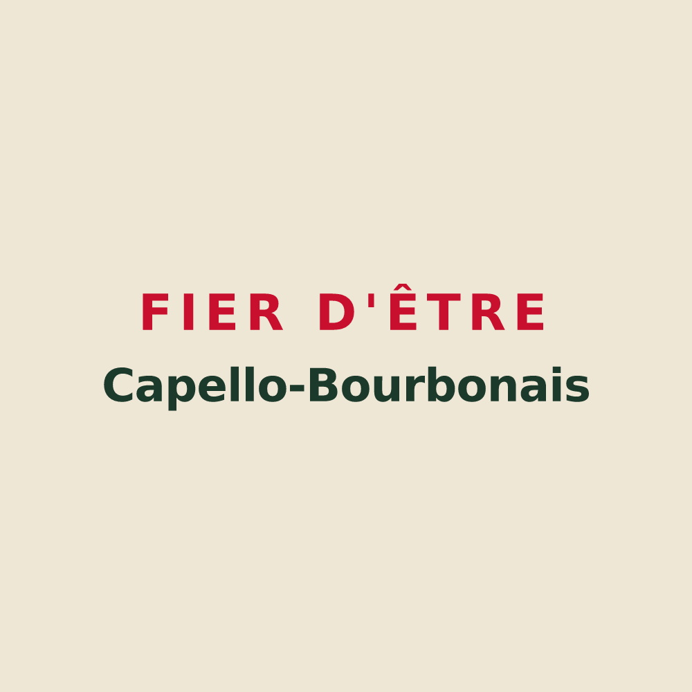 Tote bag « Fier d'être Capello-Bourbonais » — design pour Les Chapelles-Bourbon