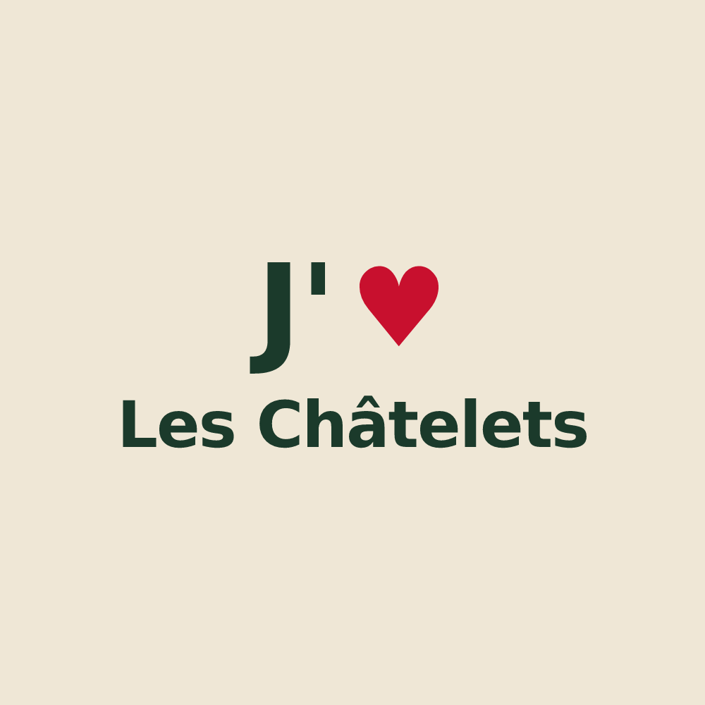Tote bag personnalisé Les Châtelets — design J'aime Les Châtelets