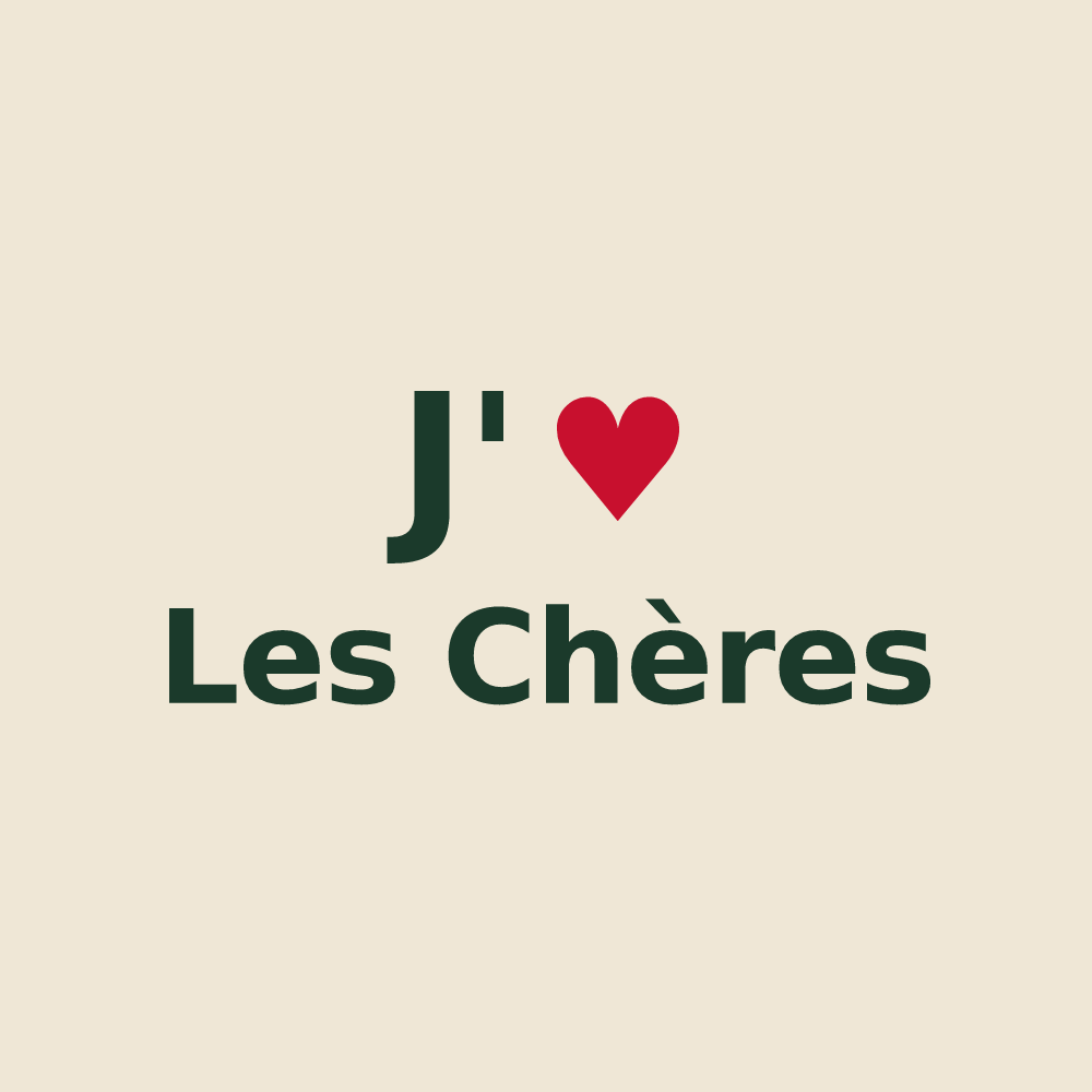 Tote bag personnalisé Les Chères — design J'aime Les Chères