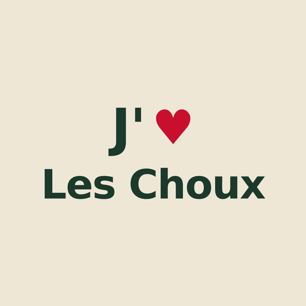 Tote bag personnalisé Les Choux — design J'aime Les Choux
