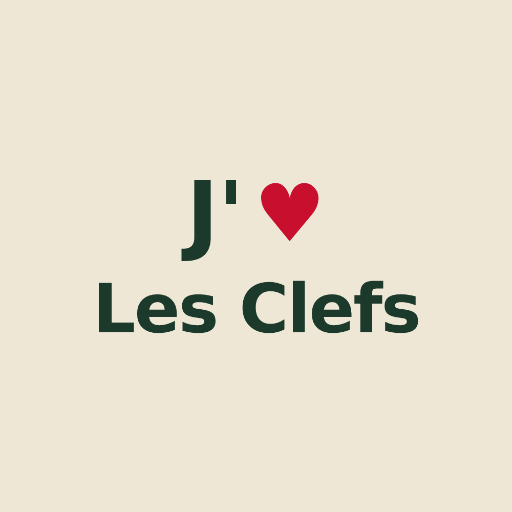 Tote bag personnalisé Les Clefs — design J'aime Les Clefs