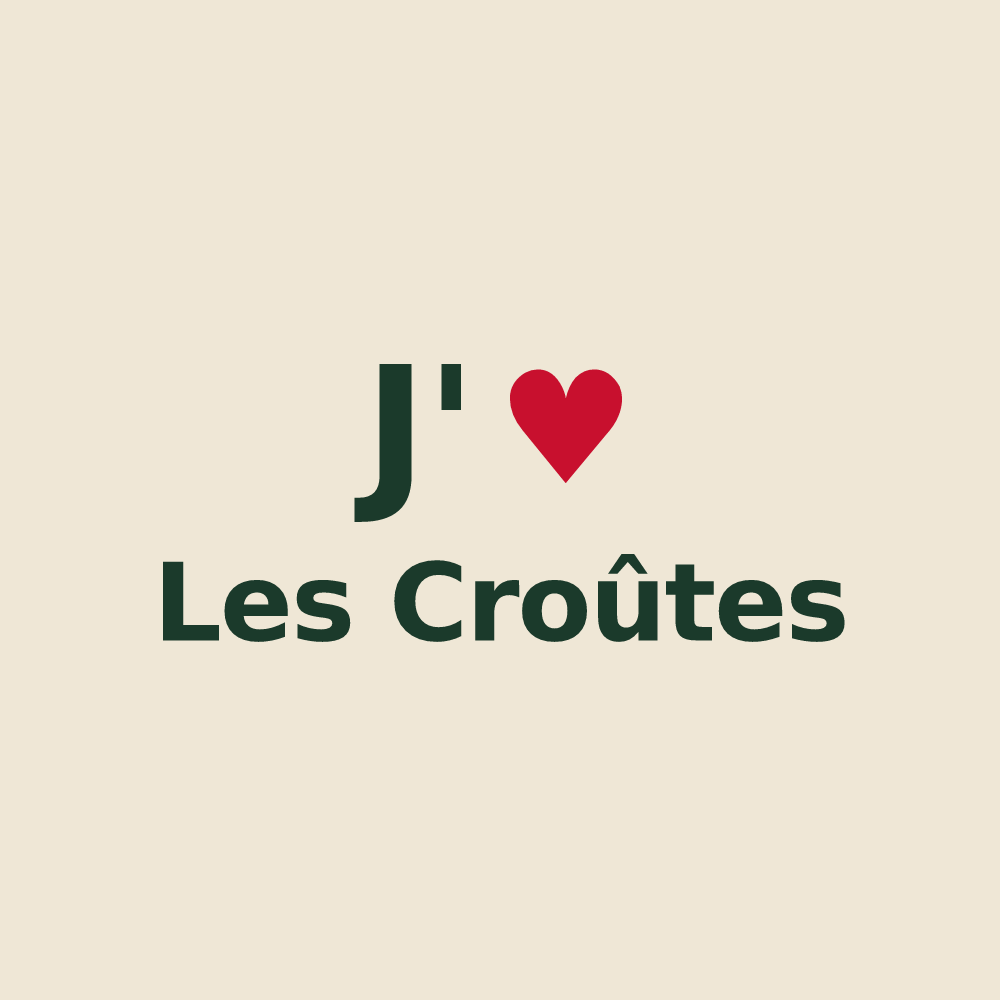 Tote bag personnalisé Les Croûtes — design J'aime Les Croûtes