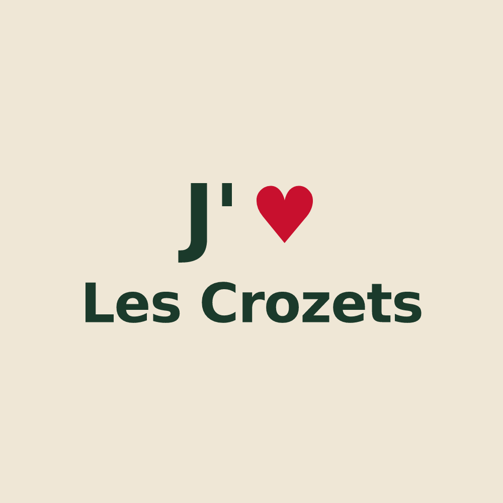 Tote bag personnalisé Les Crozets — design J'aime Les Crozets