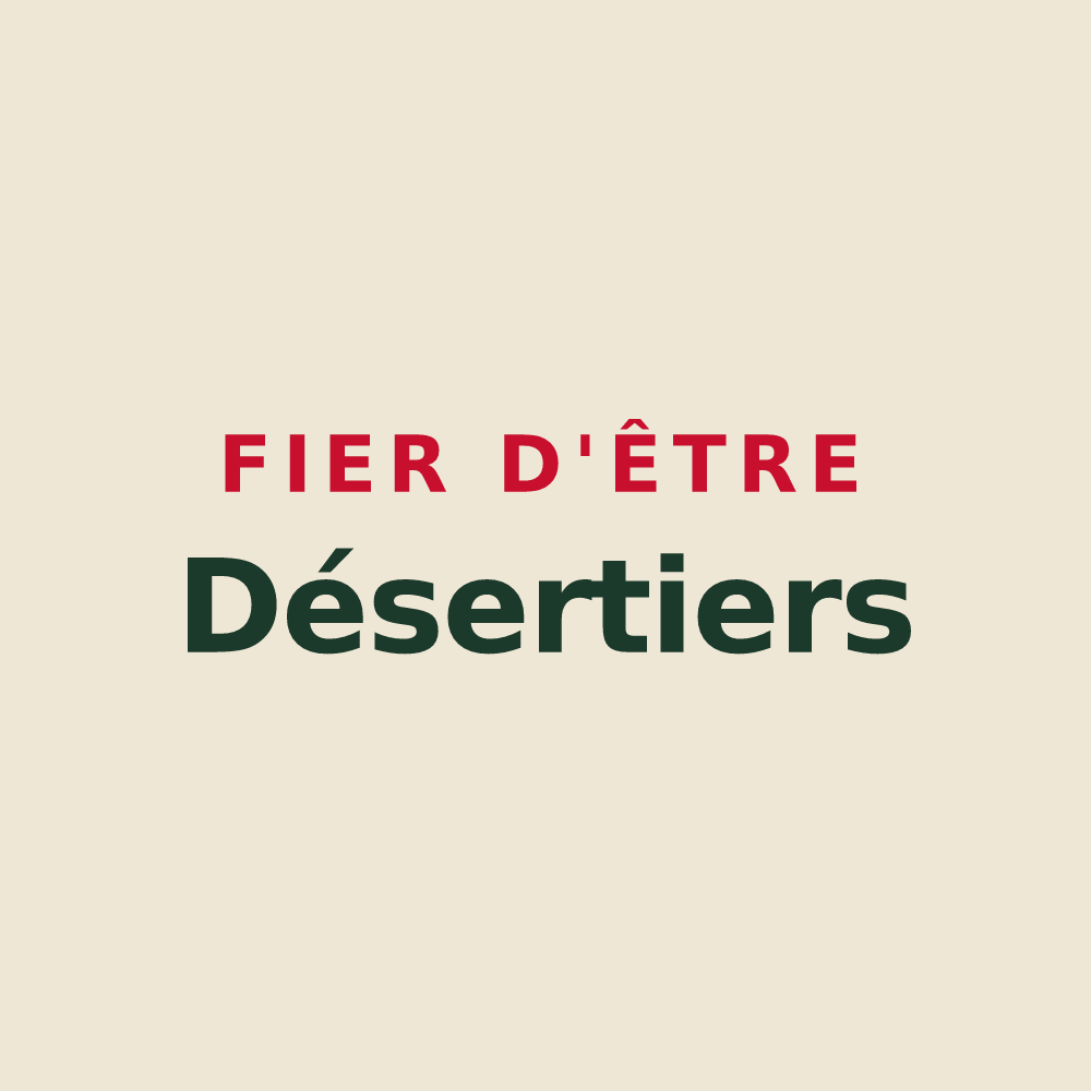 Tote bag « Fier d'être Désertiers » — design pour Les Déserts
